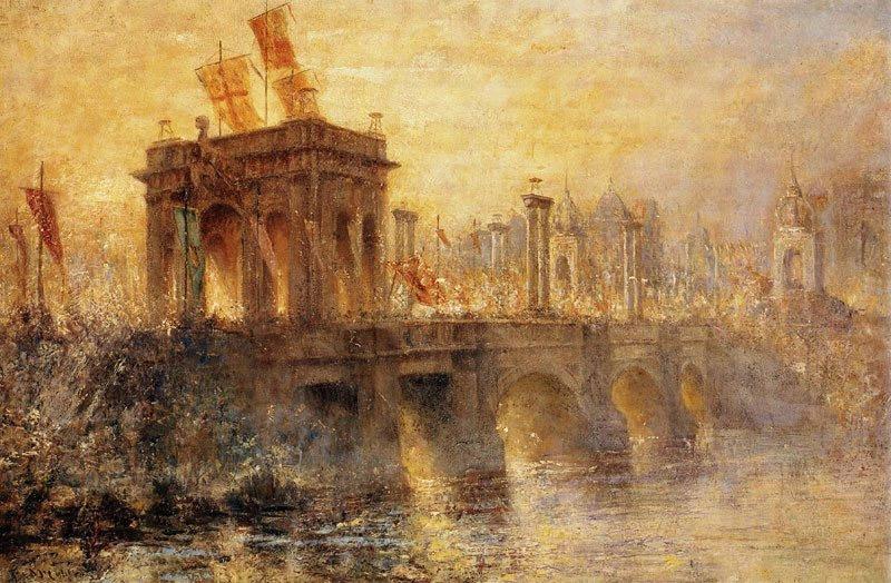Frederick Mccubbin Princes Bridge France oil painting art